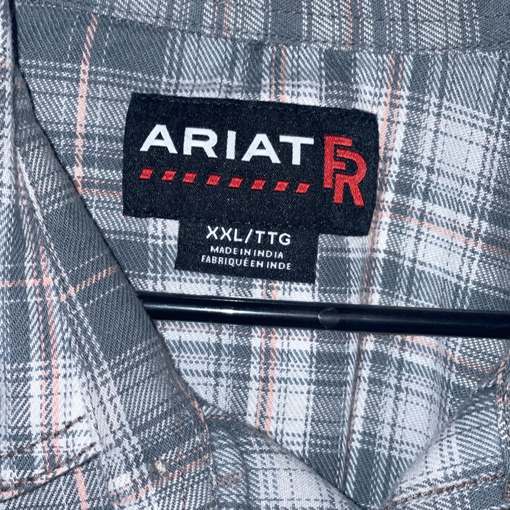 Ariat FR Button Down Shirt.  Pearl Snap.  Men XXL